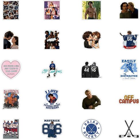 122Pcs Off Campus Stickers for Hockey Romance Fans Off Campus Merch Sports Romance Books Sticker Waterproof Vinyl Decals for Laptop Ebook Readers Water Bottles Journal Scrapbook in Kuwait