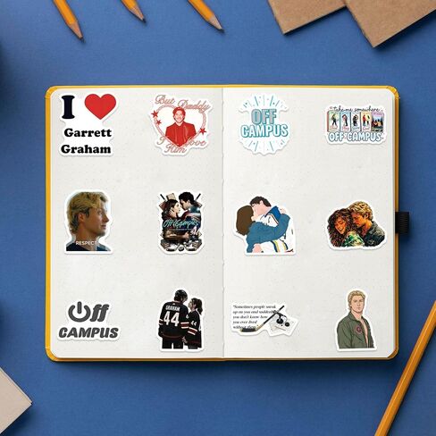 122Pcs Off Campus Stickers for Hockey Romance Fans Off Campus Merch Sports Romance Books Sticker Waterproof Vinyl Decals for Laptop Ebook Readers Water Bottles Journal Scrapbook in Kuwait