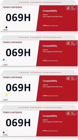 069 H 4-Pack Toner Cartridges High Capacity - Black, Cyan, Magenta, Yellow in Saudi Arabia