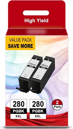 280XXL PGBK Ink cartridge Replacement for Canon 280 PGI-280 PGI 280 ink Tank Compatible with Canon Printer PIXMA TR8620a TS9520 TS6220 TS702a TR8622a TR8600 TR8520 TR7520 TS9120 TR8622 Printer(2 Pack) in Kuwait