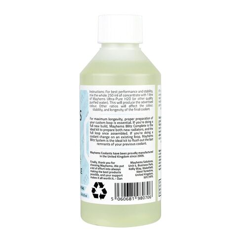 Mayhems - XT1 Concentrate PC Coolant - Computer Water Cooling Fluid - Liquid Cooling, Thermal Performance Series, UV Fluorescent Blue, 250 ml, Ozone Clear Blue in Saudi Arabia