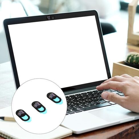 3pcs Black Abs Webcam Privacy Cover Slide for Laptop and Tablet in Saudi Arabia