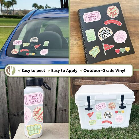 Desert Cactus Alpha Gamma Delta Sorority Sticker Decal (Cute) in Kuwait