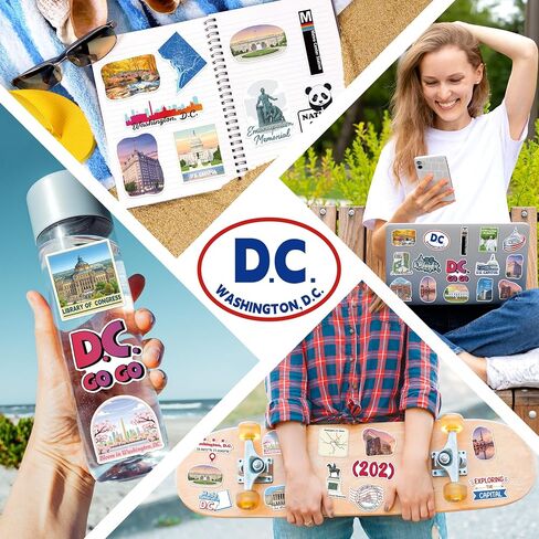 200PCS Washington DC Stickers, Travel Souvenir Decal Pack in Saudi Arabia