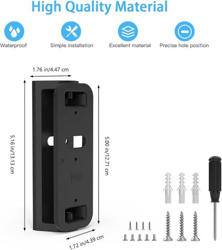 Blink Doorbell Angle Mount, Adjustable 0°-45° Corner Mount for Blink Doorbell Camera 2nd Gen Adjustable Wedge Mount (Black) in Saudi Arabia