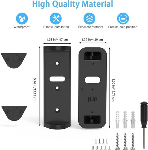 Blink Doorbell Angle Mount, Adjustable 0°-45° Corner Mount for Blink Doorbell Camera 2nd Gen Adjustable Wedge Mount (Black) in Saudi Arabia