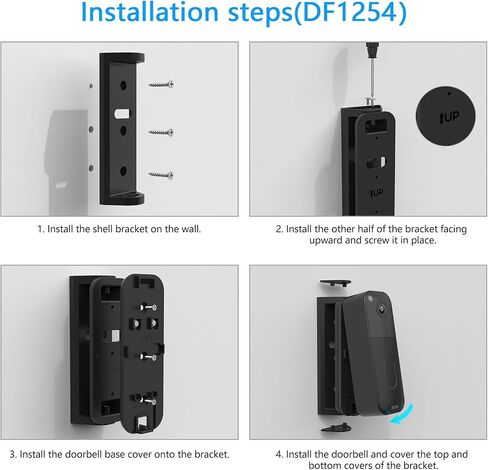 Blink Doorbell Angle Mount, Adjustable 0°-45° Corner Mount for Blink Doorbell Camera 2nd Gen Adjustable Wedge Mount (Black) in Saudi Arabia