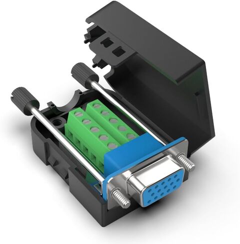 DB15 3+6 D-SUB VGA Female 3Row 15Pin Connector Adaptor with Nut Terminal Breakout Board Signal Module with Case Free Welding in Kuwait