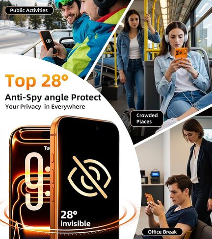 3 Pack Privacy Screen Protector for iPhone 17 Pro Max, Anti Spy in Kuwait