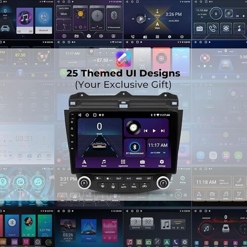 Android 14.0 Car Radio for Honda Accord 7th 2003-2007, 10.1 Inch Touchscreen Car Stereo with CarPlay Android Auto,4GB RAM+32GB ROM Support SWC,GPS Navi,WiFi,FM/RDS,Bluetooth in Kuwait