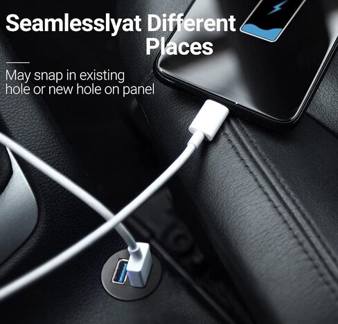 2 Ports USB 3.0 Extension Cable, Flush Mount Car Truck Boat Motorcycle Dashboard Panel Adapter-3 Feet in Saudi Arabia