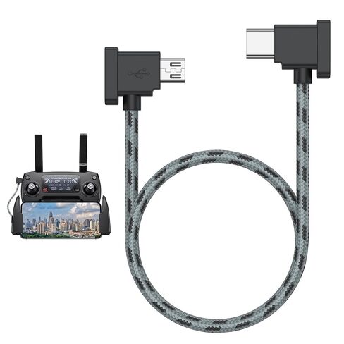 Vancle Micro to USB C Remote Controller Cable for DJI Mavic Mini/Mini SE, Mavic 2 Pro/Zoom, Mavic Pro/Air, Spark, DJI Drone to IPhone17/16/15/Tablet Cable (1ft/30cm) in Kuwait