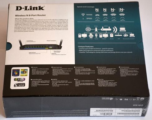 D-Link DIR-632 Wireless Router - 300 Mbps 8 x 10/100Base-TX Network LAN, 1 x 10/100Base-TX Network WAN - IEEE 802.11n (draft) in Kuwait