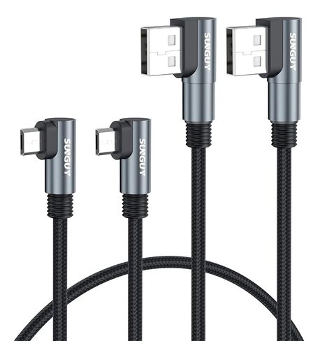 SUNGUY Right Angle Micro USB Cable 3FT 2Pack in Saudi Arabia