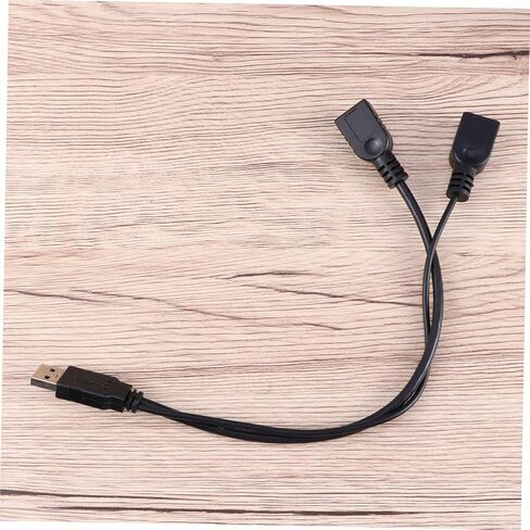 jojofuny USB Hub Adapter Cable Dual USB Ports Extend Device Functionality for Data Transfer and Charging Compatible Various Electronics Material Black in Kuwait