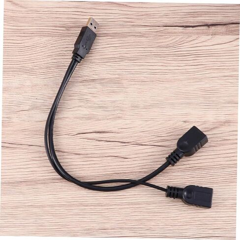 jojofuny USB Hub Adapter Cable Dual USB Ports Extend Device Functionality for Data Transfer and Charging Compatible Various Electronics Material Black in Kuwait