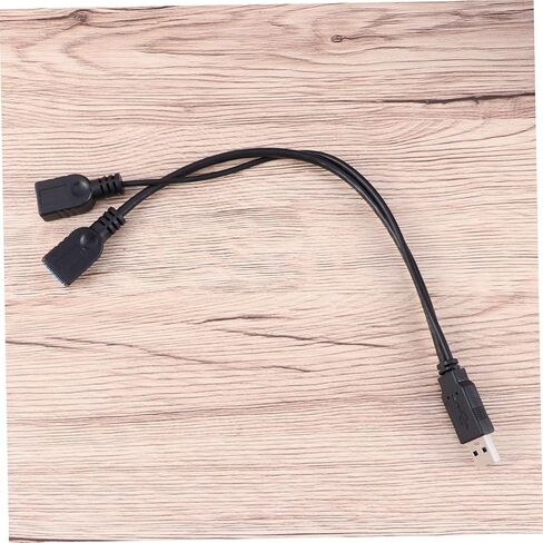 jojofuny USB Hub Adapter Cable Dual USB Ports Extend Device Functionality for Data Transfer and Charging Compatible Various Electronics Material Black in Kuwait
