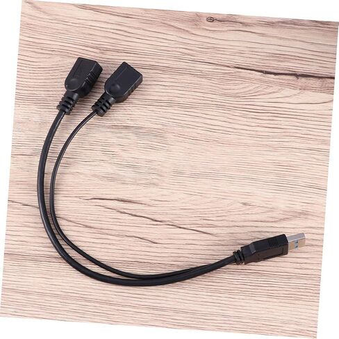 jojofuny USB Hub Adapter Cable Dual USB Ports Extend Device Functionality for Data Transfer and Charging Compatible Various Electronics Material Black in Kuwait