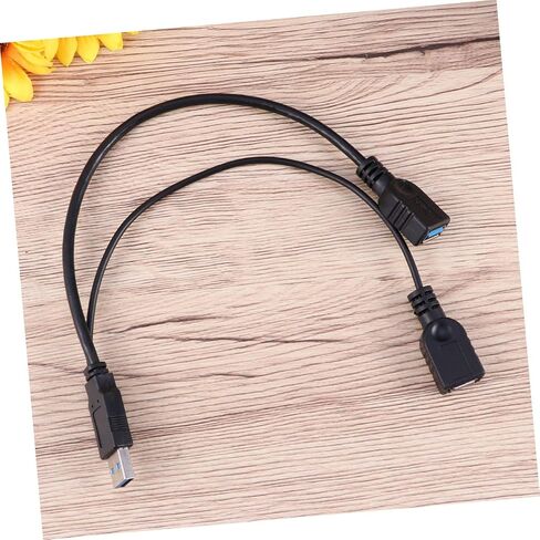 jojofuny USB Hub Adapter Cable Dual USB Ports Extend Device Functionality for Data Transfer and Charging Compatible Various Electronics Material Black in Kuwait
