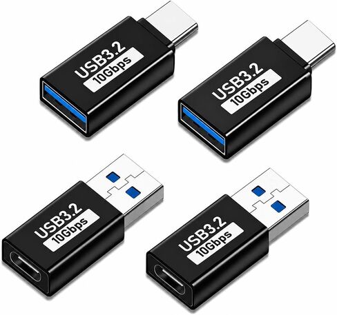 USB 3.2 to USB C Adapter 4-Pack,10Gbps High-Speed Type-C to USB-A Converter in Kuwait