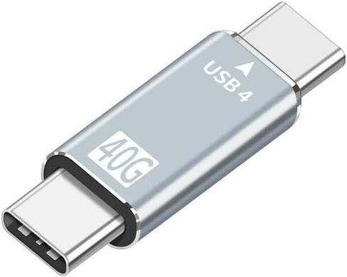 USB C Male to Male Adapter 40Gbps, PD USB Type C Adapter Supports Data Transfer and Charging, USB C Connector Compatible with Thunderbolt 3/4, USB3.1, USB2.0 Transfer in Kuwait