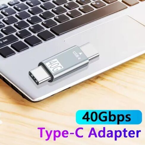 USB C Male to Male Adapter 40Gbps, PD USB Type C Adapter Supports Data Transfer and Charging, USB C Connector Compatible with Thunderbolt 3/4, USB3.1, USB2.0 Transfer in Kuwait