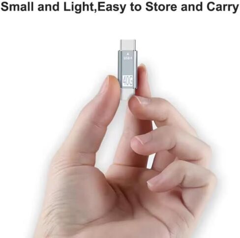 USB C Male to Male Adapter 40Gbps, PD USB Type C Adapter Supports Data Transfer and Charging, USB C Connector Compatible with Thunderbolt 3/4, USB3.1, USB2.0 Transfer in Kuwait