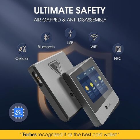 محفظة تشفير ELLIPAL Air-gapped - Titan Mini، 10000 عملة معدنية ورموز، تخزين بارد مضاد للتلاعب لـ BTC/XRP/ETH/XLM/USDT/LTC in Kuwait