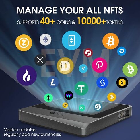 محفظة تشفير ELLIPAL Air-gapped - Titan Mini، 10000 عملة معدنية ورموز، تخزين بارد مضاد للتلاعب لـ BTC/XRP/ETH/XLM/USDT/LTC in Kuwait
