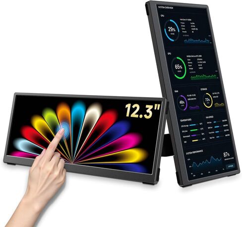 12.3" Stretched Bar Touch Monitor for PC Case AIDA64 Sensor Panel in Kuwait