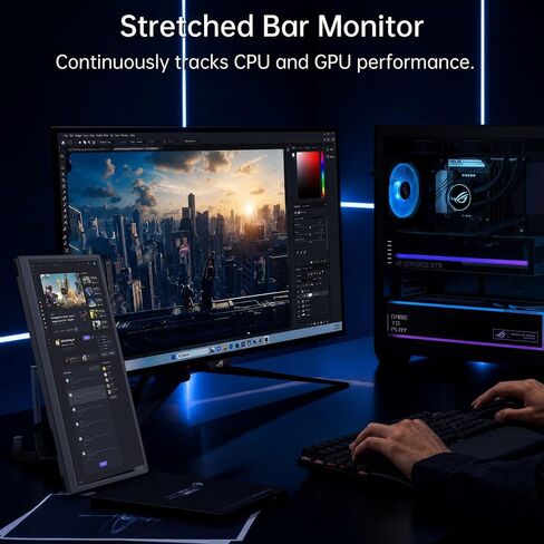 12.3" Stretched Bar Touch Monitor for PC Case AIDA64 Sensor Panel in Kuwait
