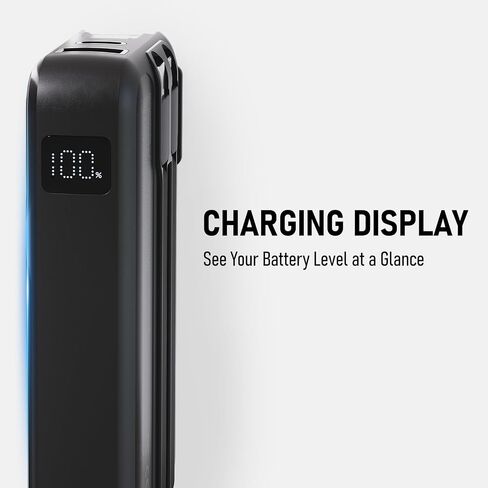 Portable Charger with Built-in Wall Plug and Cables, 22.5W Fast Charging Power Bank, USB-C and Lightning Cables, 4-Device Travel Battery Pack for iPhone, Samsung and iPad in Kuwait