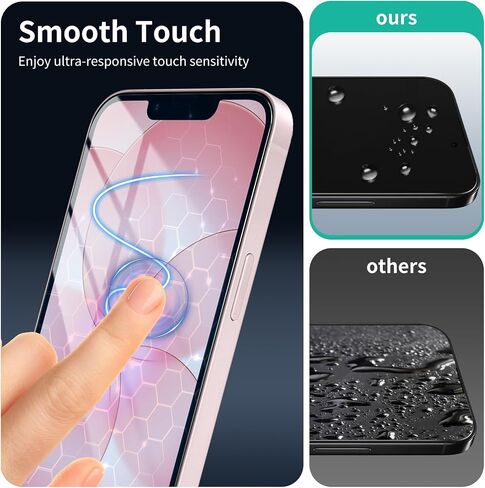 2+2-Pack Anti-Blue Light Tempered Glass Screen Protector & Camera Lens Protector for iPhone 17e/16e, Eye Protection, Gradient Colorful, 9H Hardness, HD, Anti-Scratch, Bubble Free, Case Friendly in Kuwait
