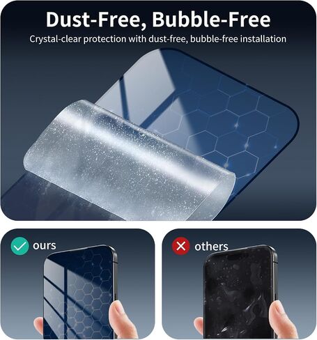 2+2-Pack Anti-Blue Light Tempered Glass Screen Protector & Camera Lens Protector for iPhone 17e/16e, Eye Protection, Gradient Colorful, 9H Hardness, HD, Anti-Scratch, Bubble Free, Case Friendly in Kuwait