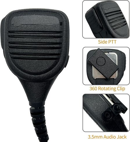 10 Pack PMMN4025A PMMN4025 PMMN4024 PMMN4024A Heavy Duty Speaker Mic Shoulder Microphone for Radio APX4000 APX6000 6000XE APX6500 APX7000 7000XE APX8000 8000XE XPR6350 XPR6550 XPR7350 XPR7550 in Saudi Arabia