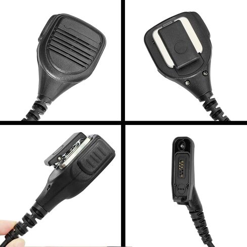 10 Pack PMMN4025A PMMN4025 PMMN4024 PMMN4024A Heavy Duty Speaker Mic Shoulder Microphone for Radio APX4000 APX6000 6000XE APX6500 APX7000 7000XE APX8000 8000XE XPR6350 XPR6550 XPR7350 XPR7550 in Saudi Arabia