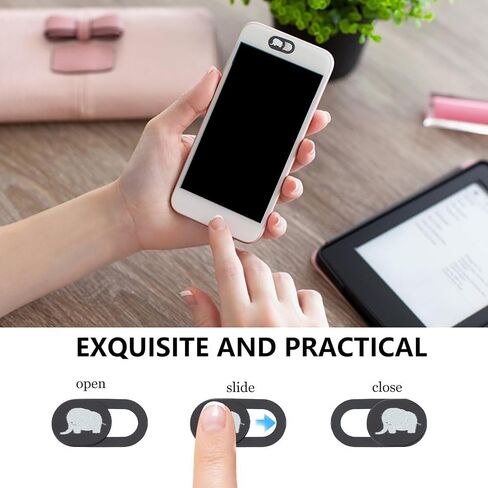 2 Pcs ABS Webcam Privacy Cover Slide for Laptop Phone Tablets in Kuwait
