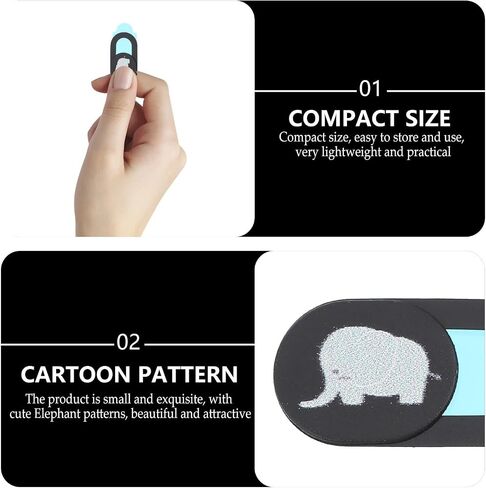 2 Pcs ABS Webcam Privacy Cover Slide for Laptop Phone Tablets in Kuwait