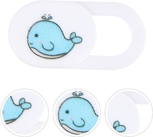 OUNONA 3 Pcs Web Camera Cover Slide for Laptop and Desktop Computer, White Abs Privacy Protection with Anti-Peeping Function, Cute Whale Pattern Webcam Cover for Tablet and Laptop in Kuwait