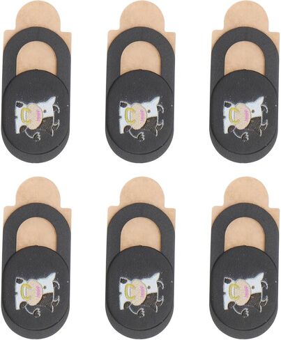 Black 6pcs Ultra Thin ABS Webcam Privacy Cover for Laptops in Kuwait
