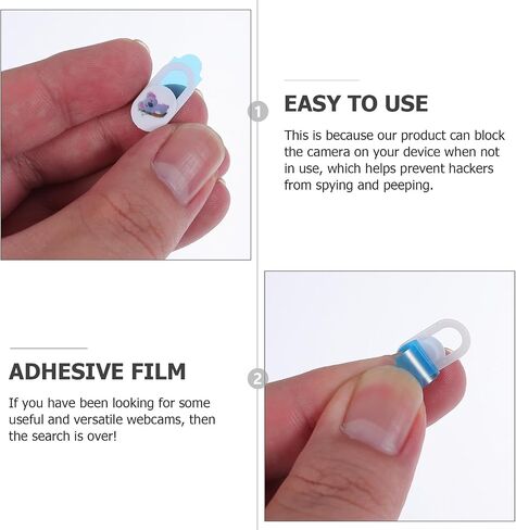 3pcs Webcam Cover Sliders ABS Privacy Protection for Phones Tablets White in Kuwait