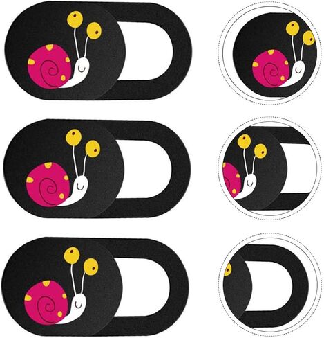 Snail Pattern Webcam Privacy Cover 3pcs Ultra Thin ABS in Kuwait