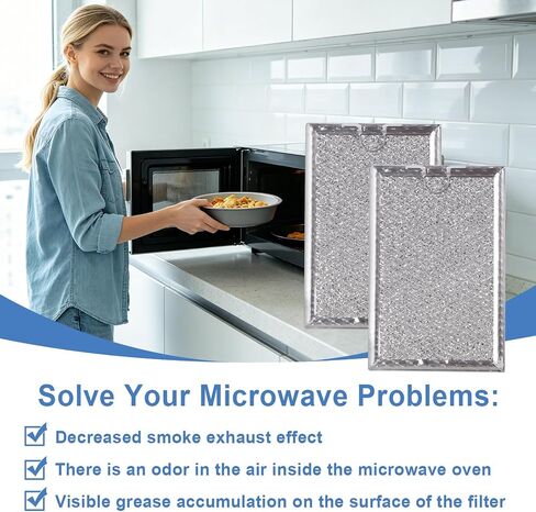 2 Pack Microwave Charcoal & Grease Filters Compatible with GE JVM7195SK6SS in Saudi Arabia