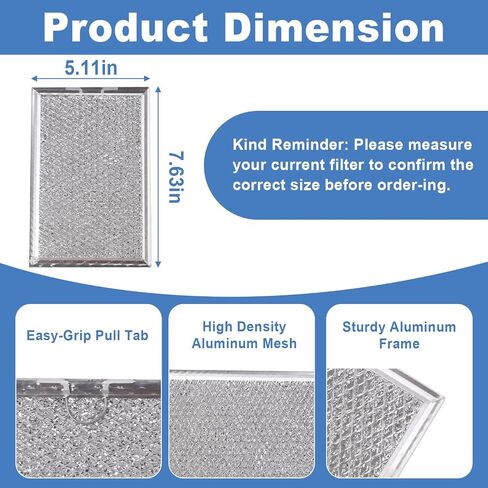 2 Pack Microwave Charcoal & Grease Filters Compatible with GE JVM7195SK6SS in Saudi Arabia