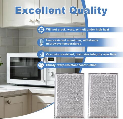 2 Pack Microwave Charcoal & Grease Filters Compatible with GE JVM7195SK6SS in Saudi Arabia