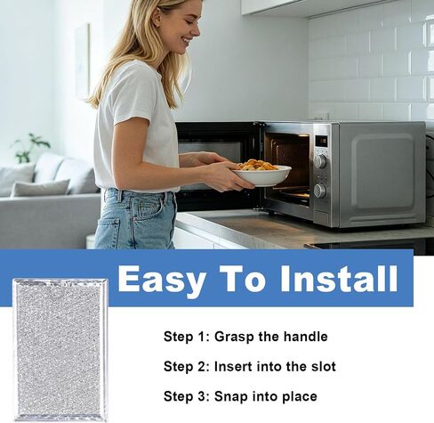 3 Pack Microwave Grease & Charcoal Filter Kit, Compatible with GE Model in Saudi Arabia