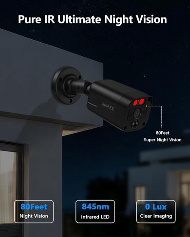 OOSSXX 4K 8MP Add-On PoE Security Camera for PoE NVR Systems in Kuwait