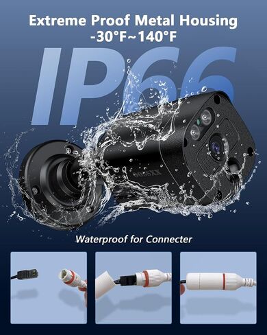 OOSSXX 4K 8MP Add-On PoE Security Camera for PoE NVR Systems in Kuwait