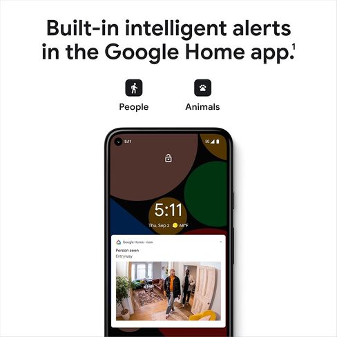 Google Nest Security Cam (Wired) - 2nd Generation - Linen, 1080p, Motion Only (Renewed) in Kuwait