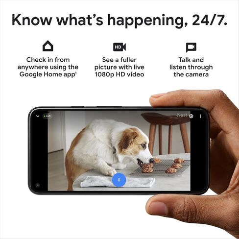 Google Nest Security Cam (Wired) - 2nd Generation - Linen, 1080p, Motion Only (Renewed) in Kuwait
